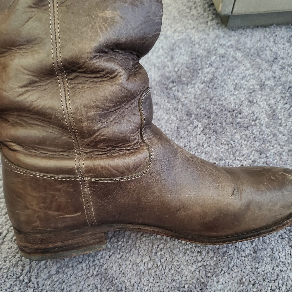 Frye Melissa Button Leather Riding Boots - Picture 7 of 13